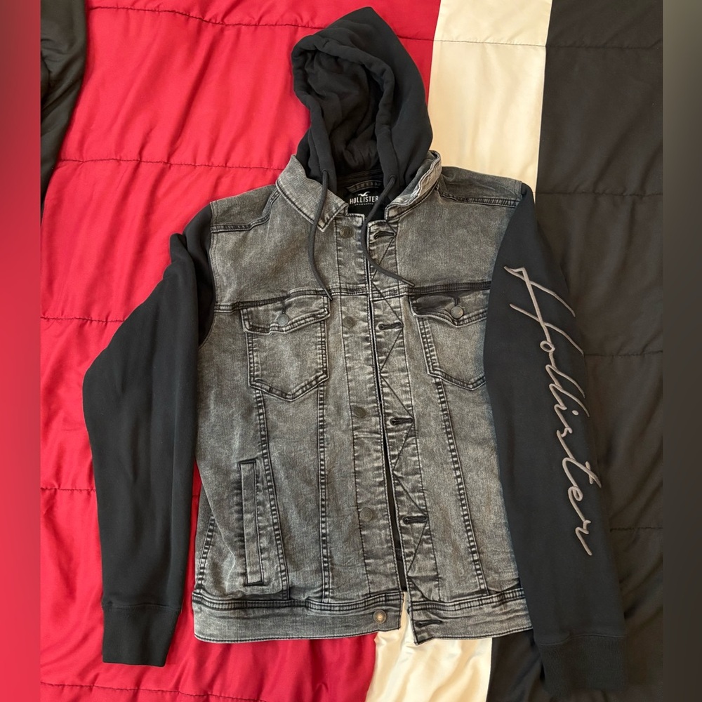 Hollister jean jacket hoodie